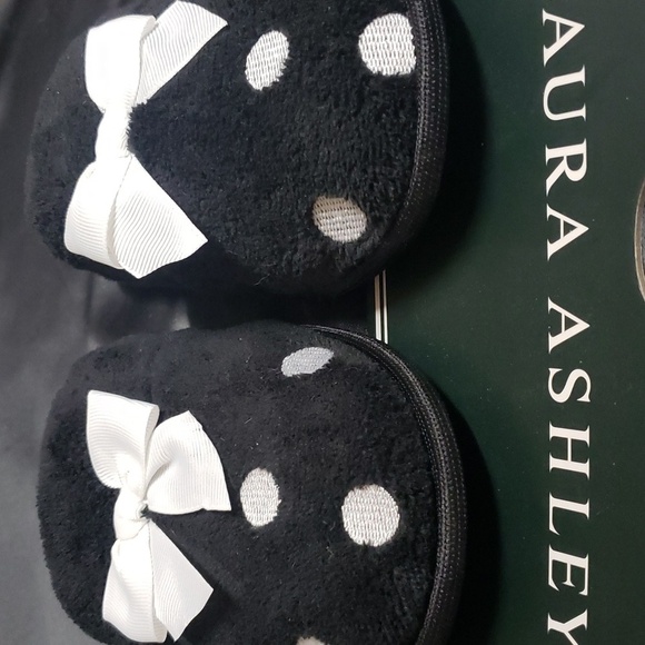 Laura Ashley NWT Black and White Polka Dot Slippers, Small 5-6 - Picture 6 of 6